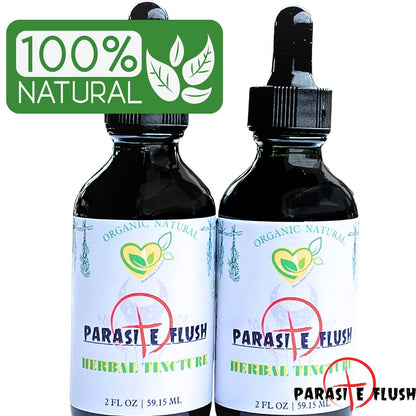 Parasite Flush Tincture Organic Liquid Herbal Drops Detox 2 FL OZ Concentrated