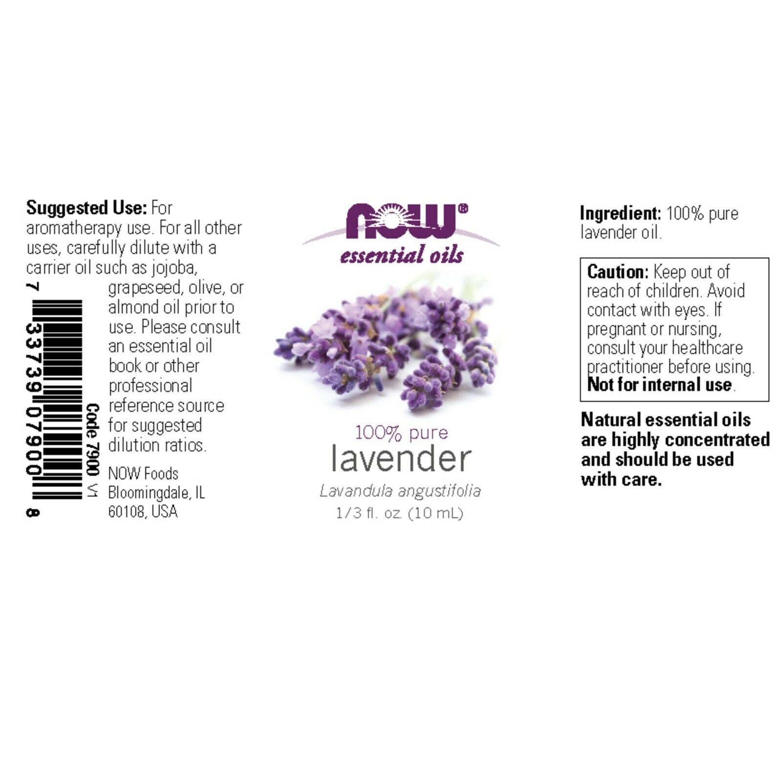 NOW Foods Lavender Oil, 0.33 Fl. Oz. (10 Ml)