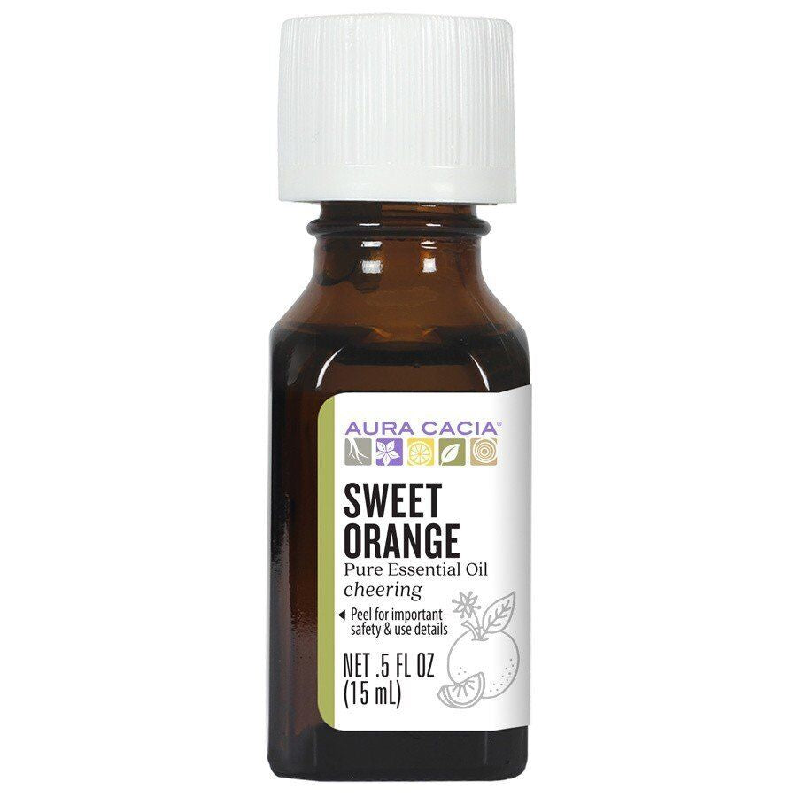 Aura Cacia Sweet Orange Essential Oil 0.5 Oz Oil