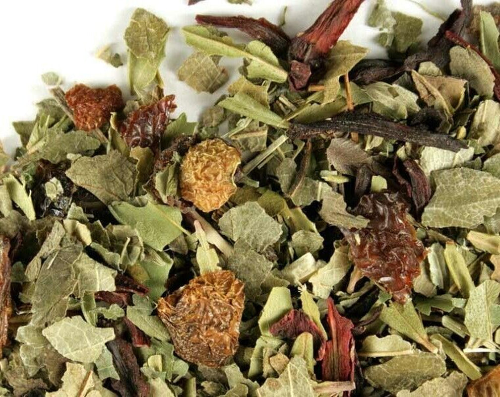 Triple Berry Herbal Tea Blend - Fresa, Hibisco, Mora, Rosa Caderas, 8 Oz