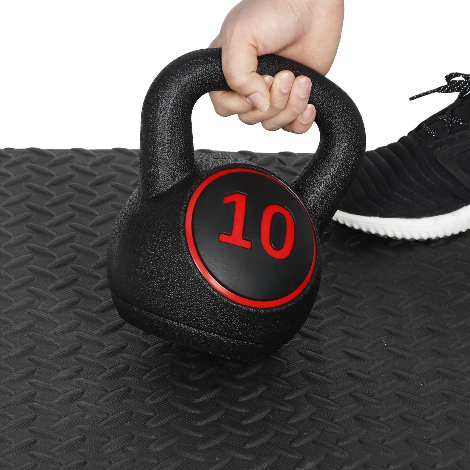 Kettlebell 3-Piece Set Fitness Strength Training Exercise with Base Home Gym