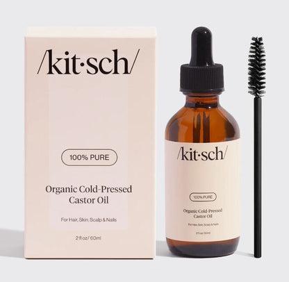 KITSCH Organic Castor Oil with Dropper & Eye Brow/Lash Brush