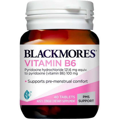 Blackmores Vitamin B6 100Mg 40 Tablets New