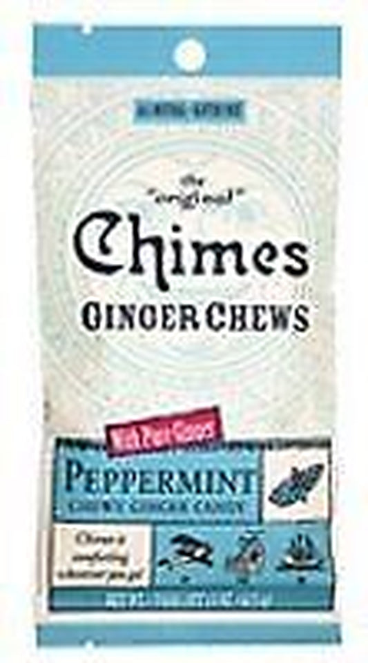 Chimes Peppermint Ginger Chews 1.5 Oz Bag