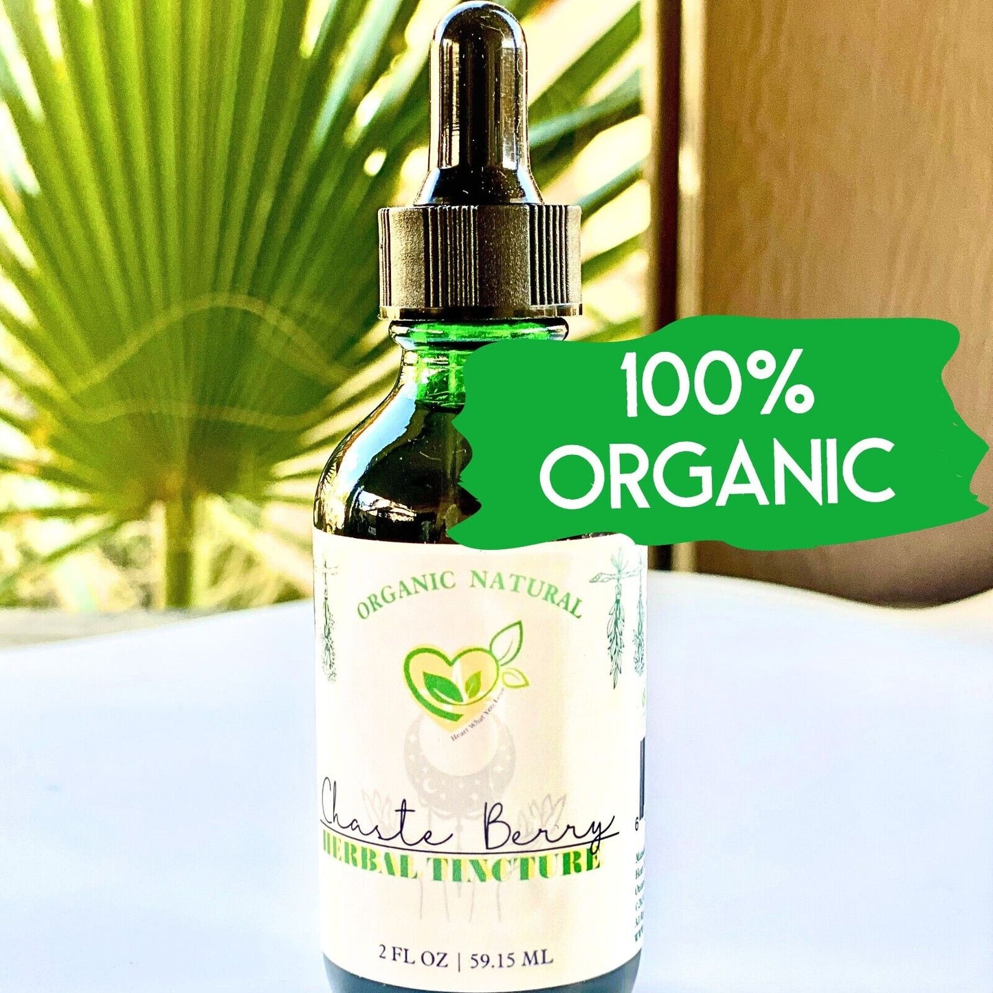 Chaste Berry Tincture Organic Liquid Herbal Drops 2 Oz Vasmotor Hormone Aid