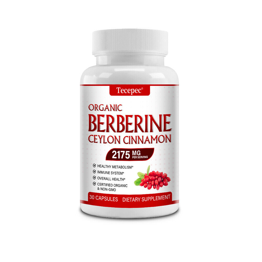 Premium Berberine 2175Mg plus Organic Ceylon Cinnamon - Heart Health & Immune