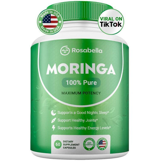 Rosabella Moringa Capsules for Immune Support, Gut Health & Vitamins