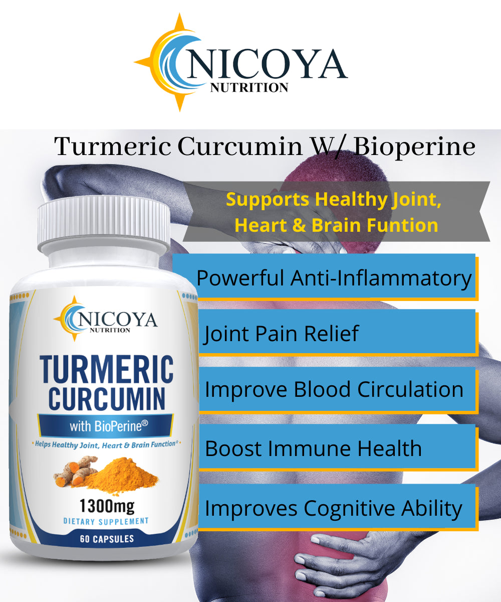 Turmeric Curcumin Highest Potency 95% 1300Mg with Bioperine Black Pepper Extract