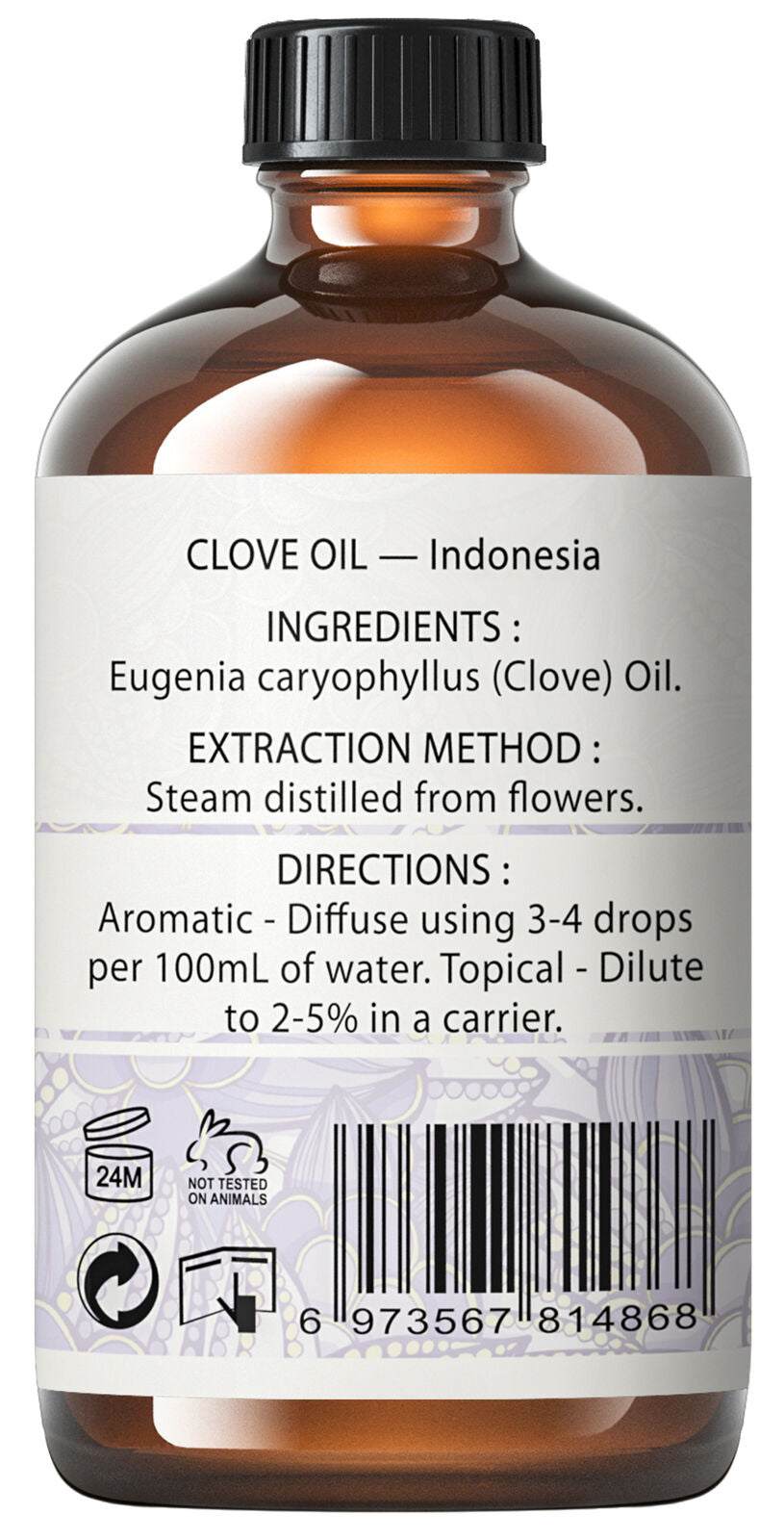 Clove Essential Oil 100% Pure Natural 118Ml/4Oz