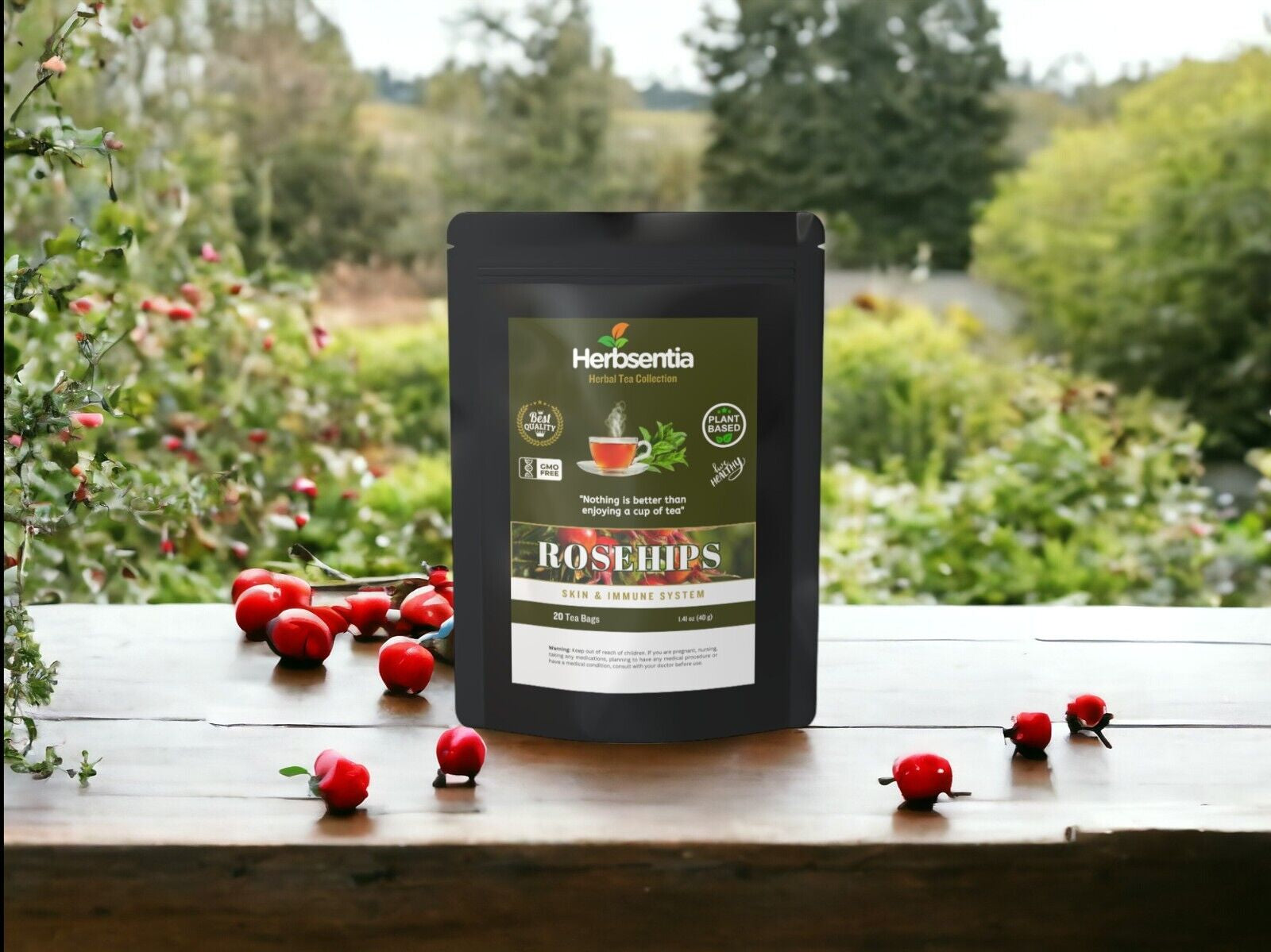 Herbsentia Rosehip Tea - Skin and Immune System (Premium)