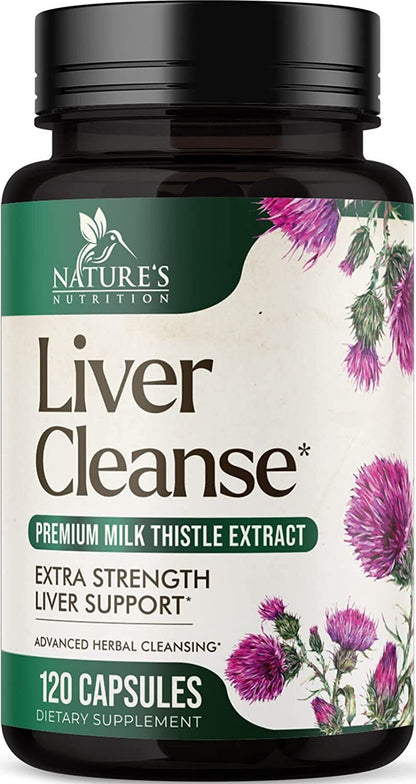 Liver Cleanse & Detox Support Supplement 1166Mg with 22 Herbs + Milk Thistle