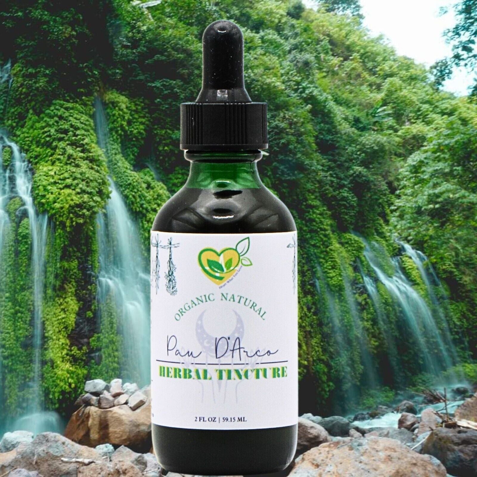 Pau D'Arco Tincture Liquid Herbal Drops Plant-Base Immune Detox 2 OZ BOTTLE