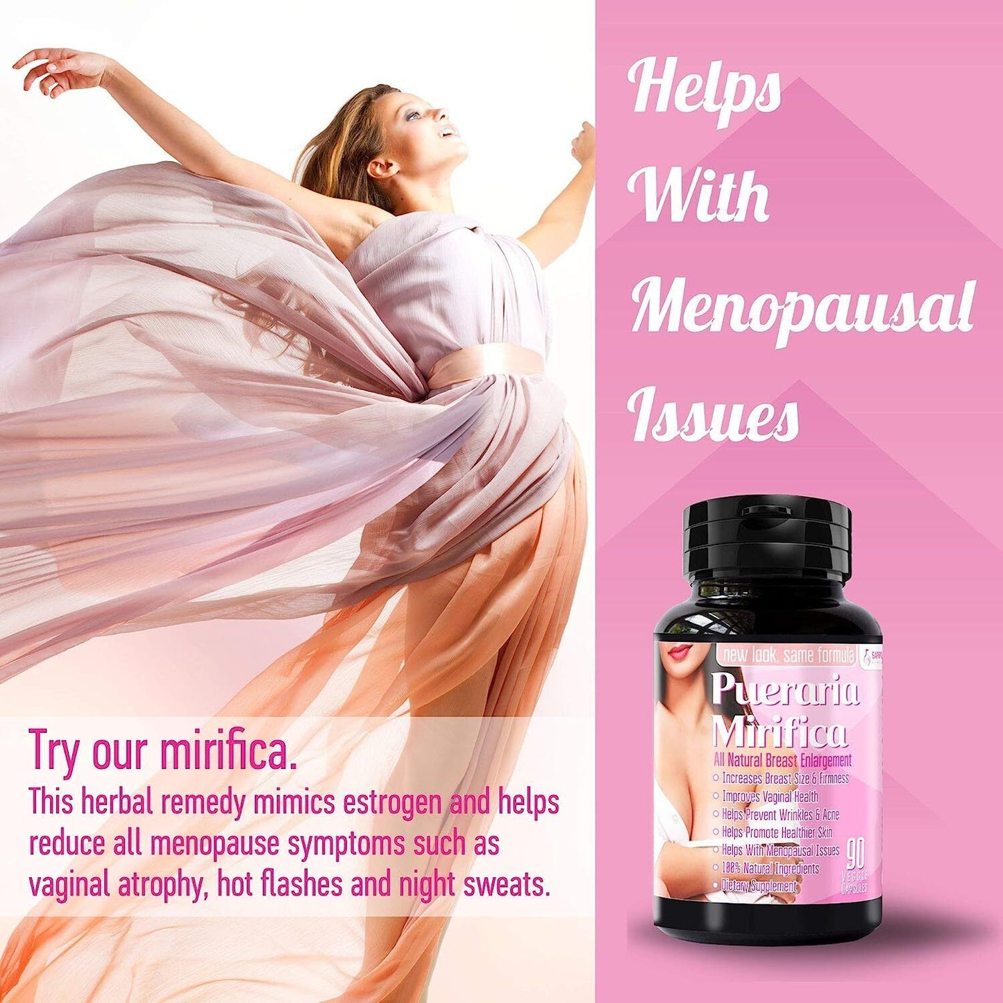 Pueraria Mirifica Capsules 2000Mg Daily - Breast Enhancement Pills and Estrogen