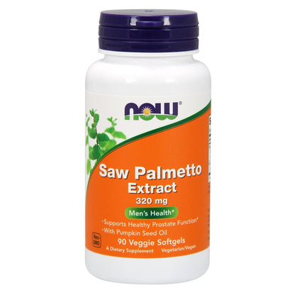 NOW Foods Saw Palmetto Extracto, 320 Mg, 90 Cápsulas Blandas Vegetales