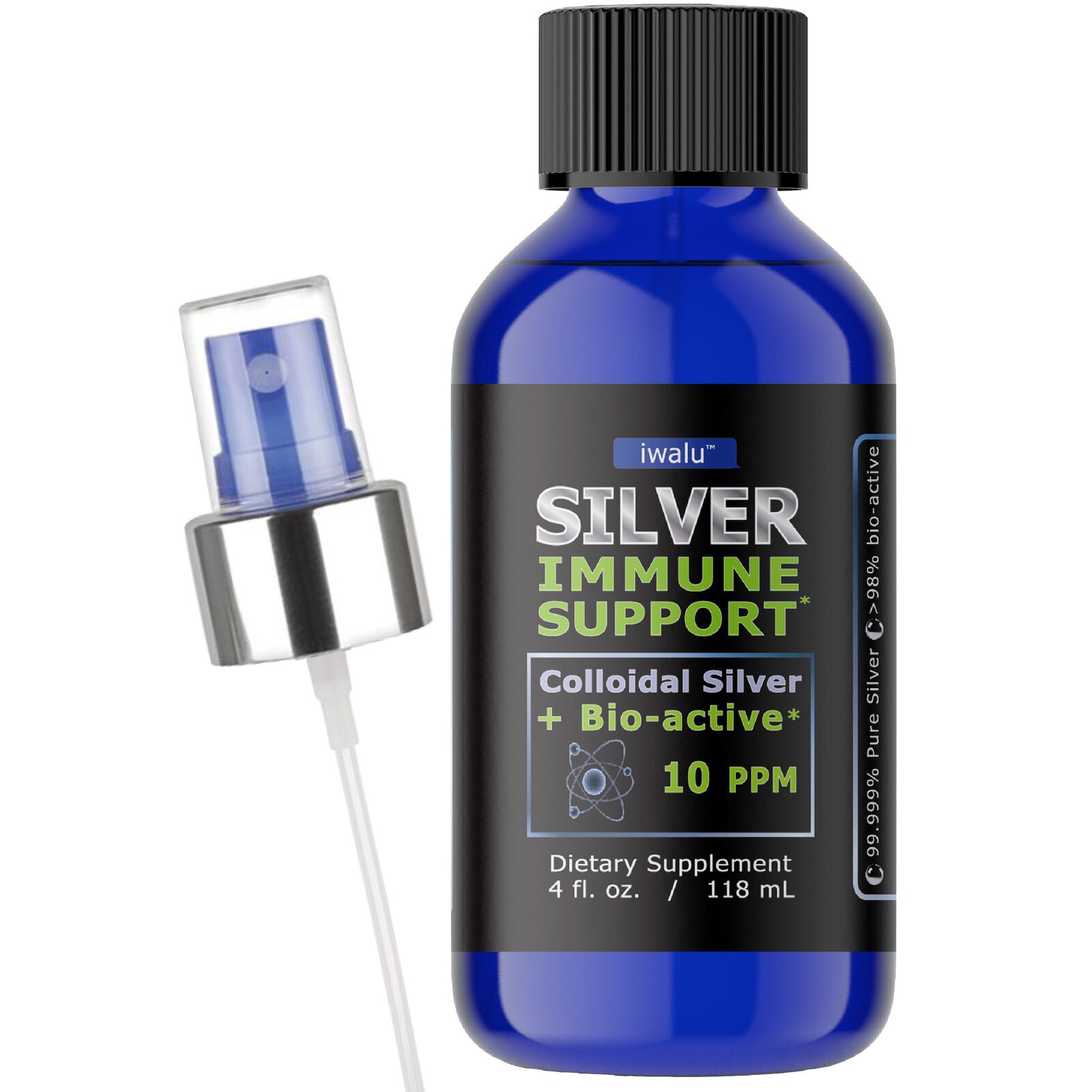 COLIDIAL SILVER SPRAY Improve Immunity PLATA COLOIDAL ORGANICA 4 OZ Made in USA