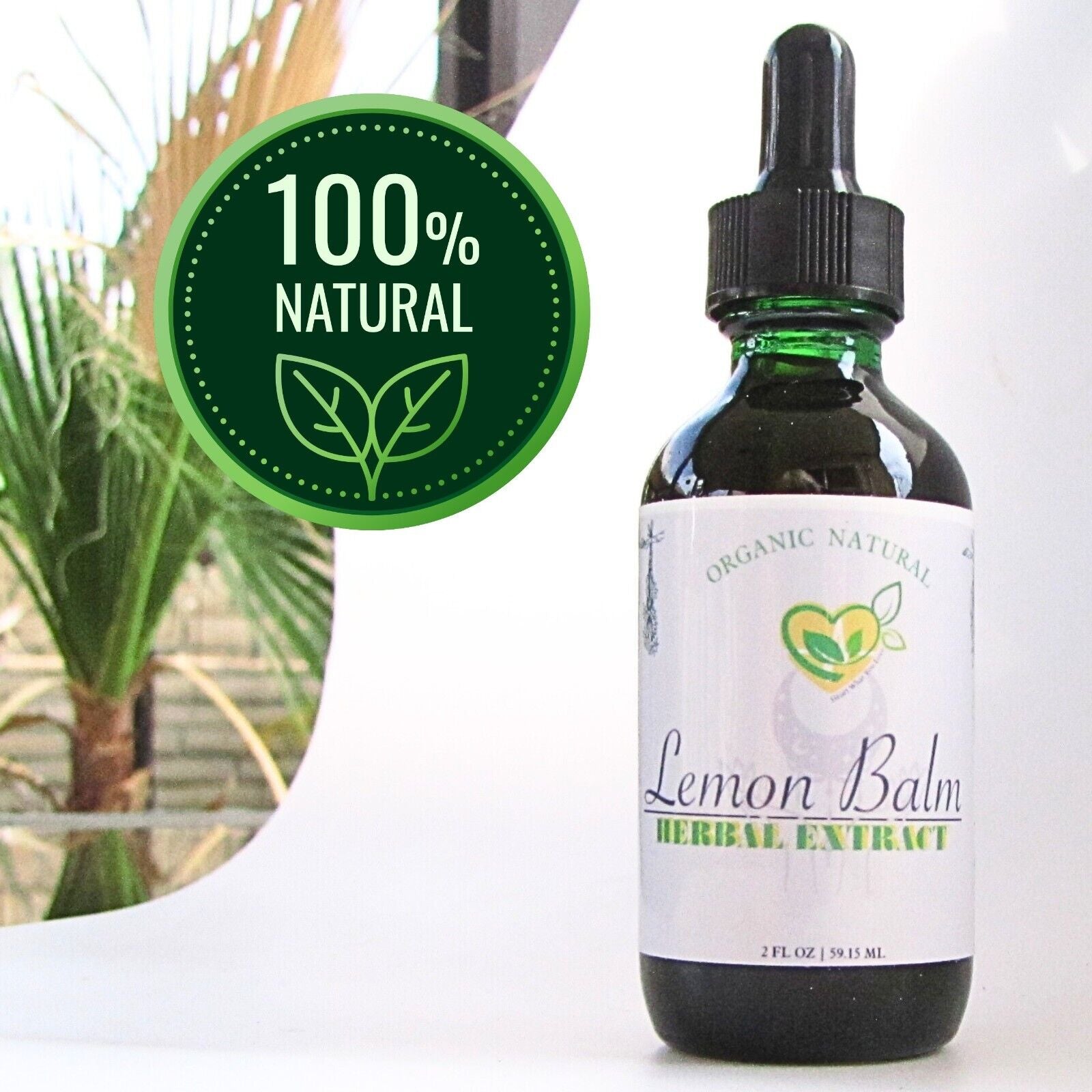 Lemon Balm Extract Non-Alcohol Liquid Herb Drops Organic Natural Aid 2 Oz