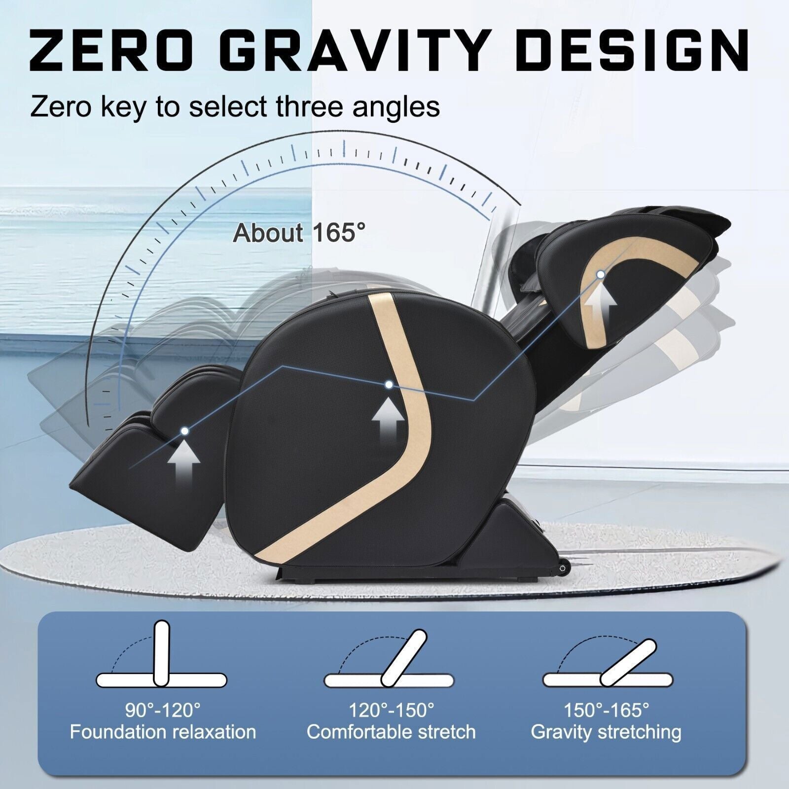 Full Body Shiatsu Massage Chair Air Pressure Recliner ZERO GRAVITY W/Foot Airbag