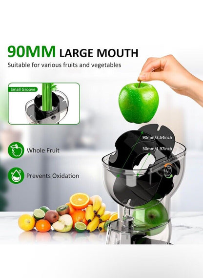 AHNR Cold Press Juicer Machines,300W Slow Masticating Juicer