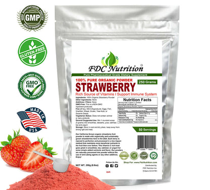 Strawberry Powder 250G (8.8Oz) Freeze Dried Vitamin C Antioxidant