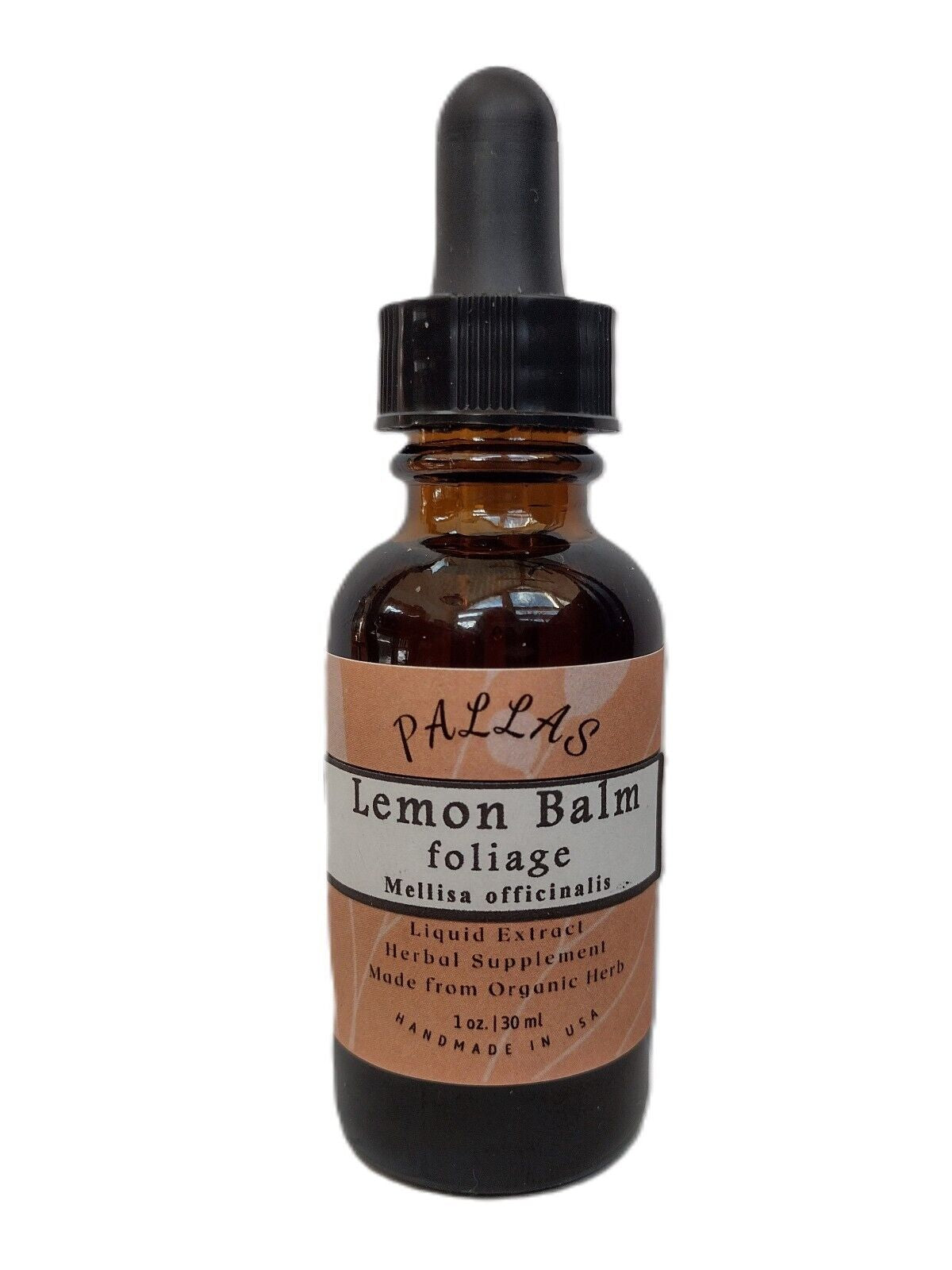 Lemon Balm Leaf Herbal Glycerite, Natural, 1 Fl Oz, Made in Maine