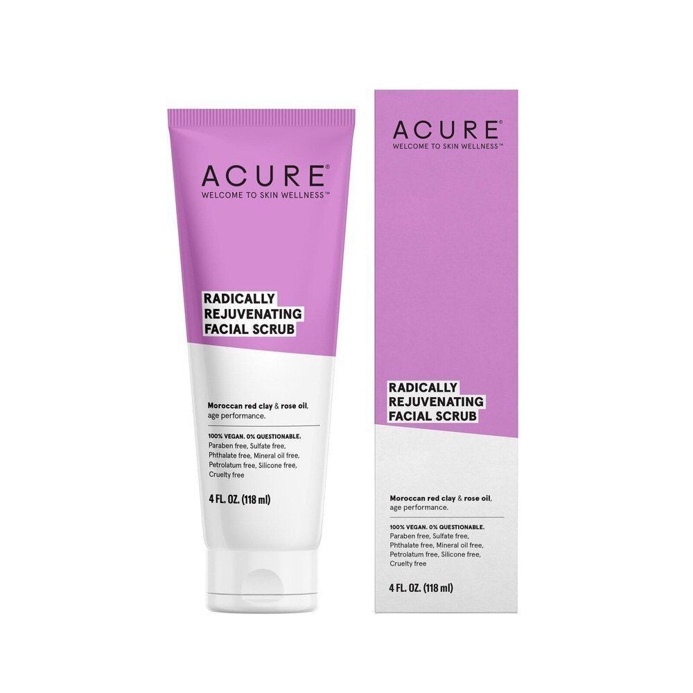 Acure Radically Rejuvenating Facial Scrub 4 Oz Liquid