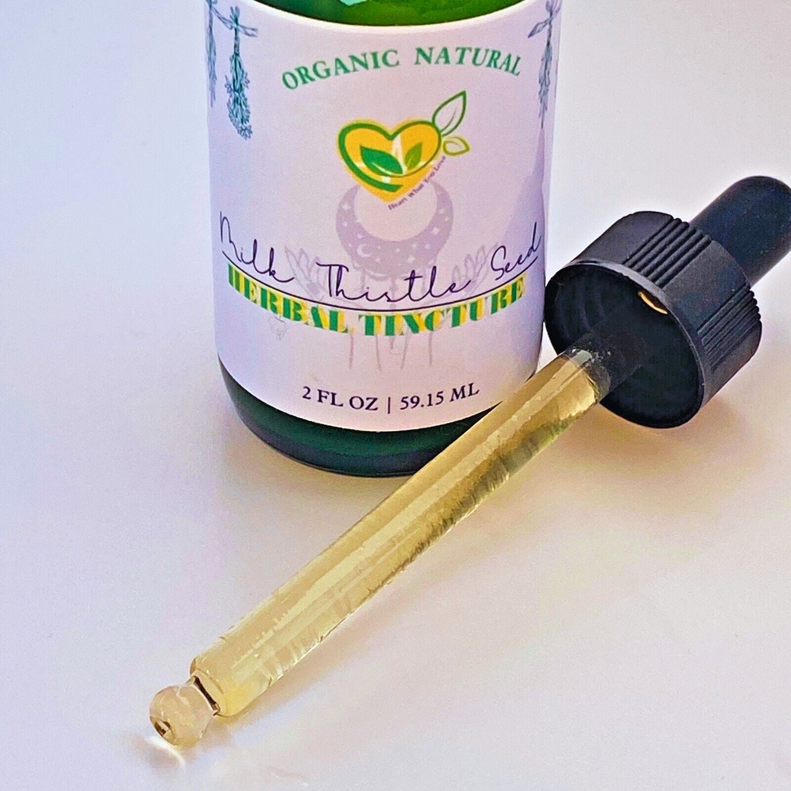 Milk Thistle Seed Tincture Organic Liquid Herbal Drops 2 OZ Natural Liver Detox