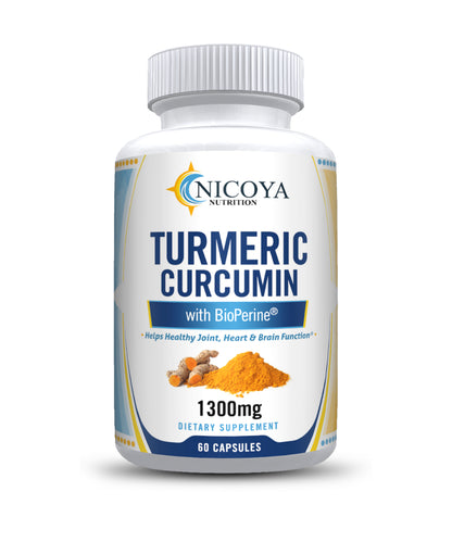 Turmeric Curcumin Highest Potency 95% 1300Mg with Bioperine Black Pepper Extract