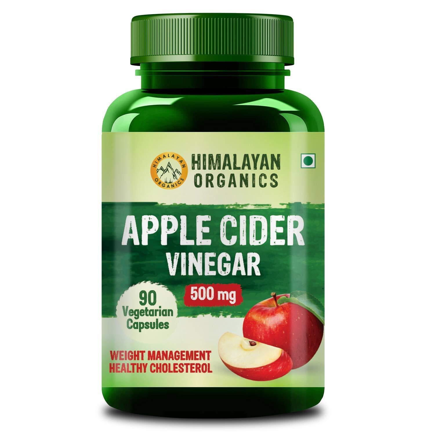 90 Veg Capsules Apple Cider Vinegar 500Mg Digestive Health Supplement