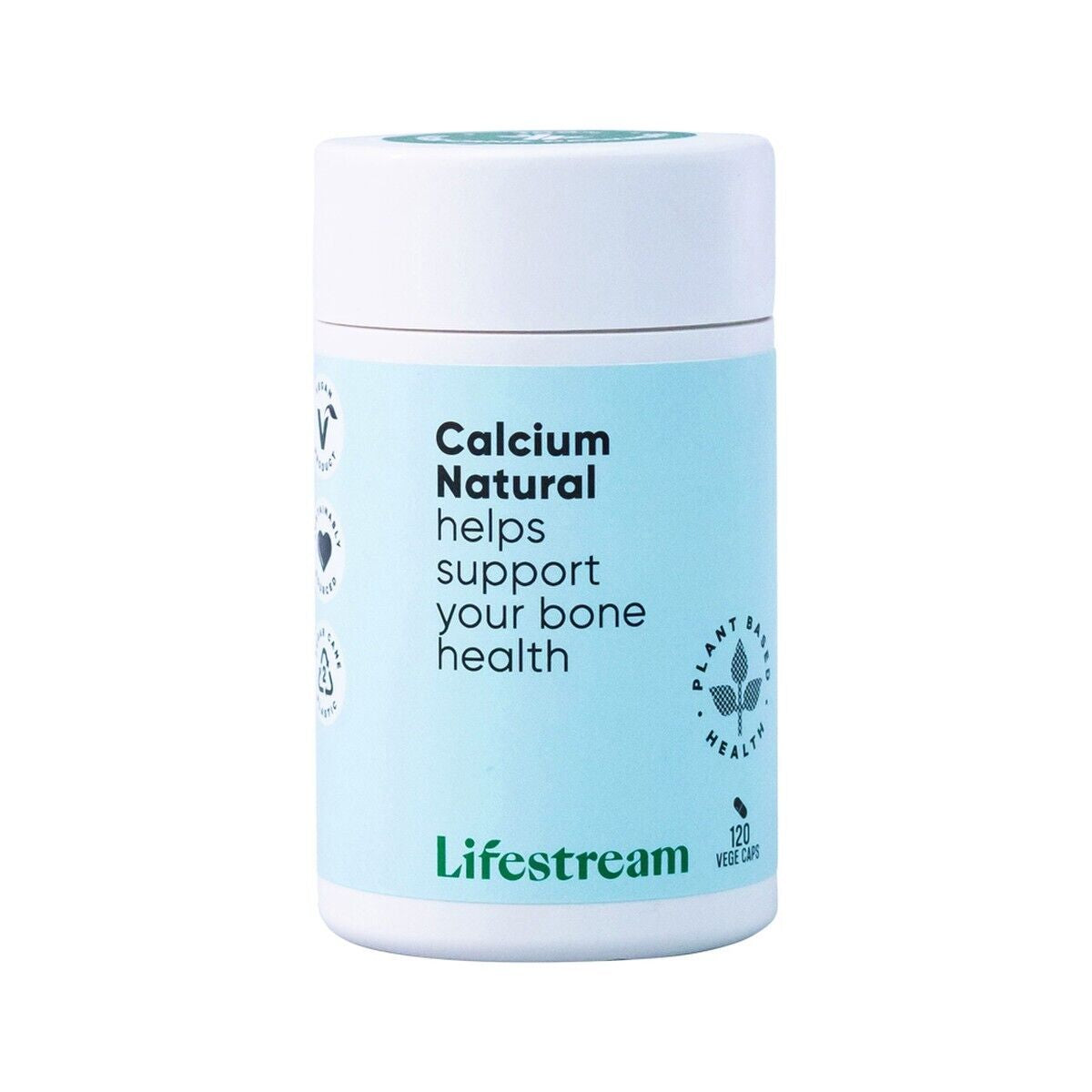 New Lifestream Calcium Natural 120 Capsules Support Bone Health Life Stream