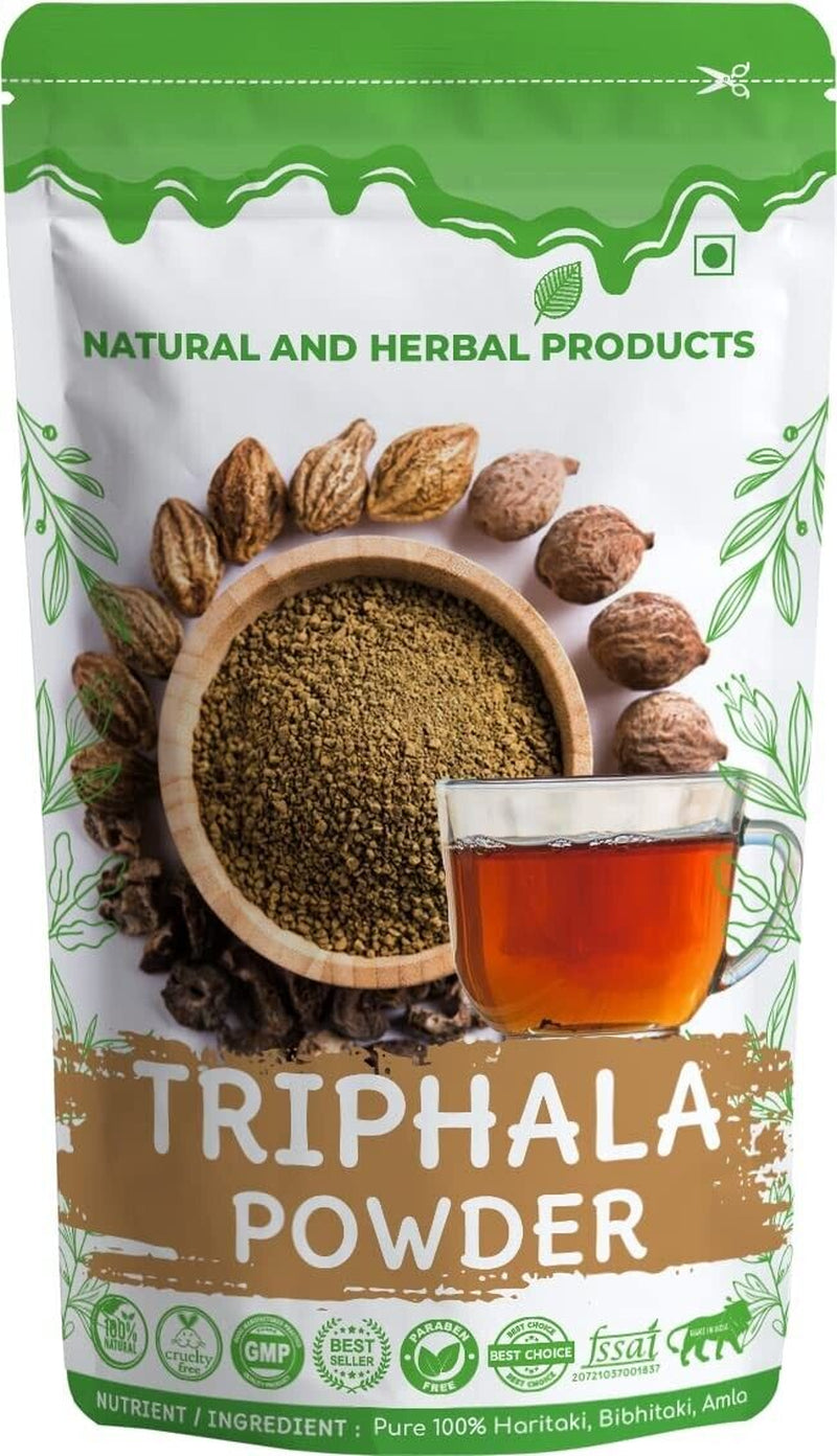 Organic & Natural Triphala Churna Powder for Weight Loss Tea Drinking Eating