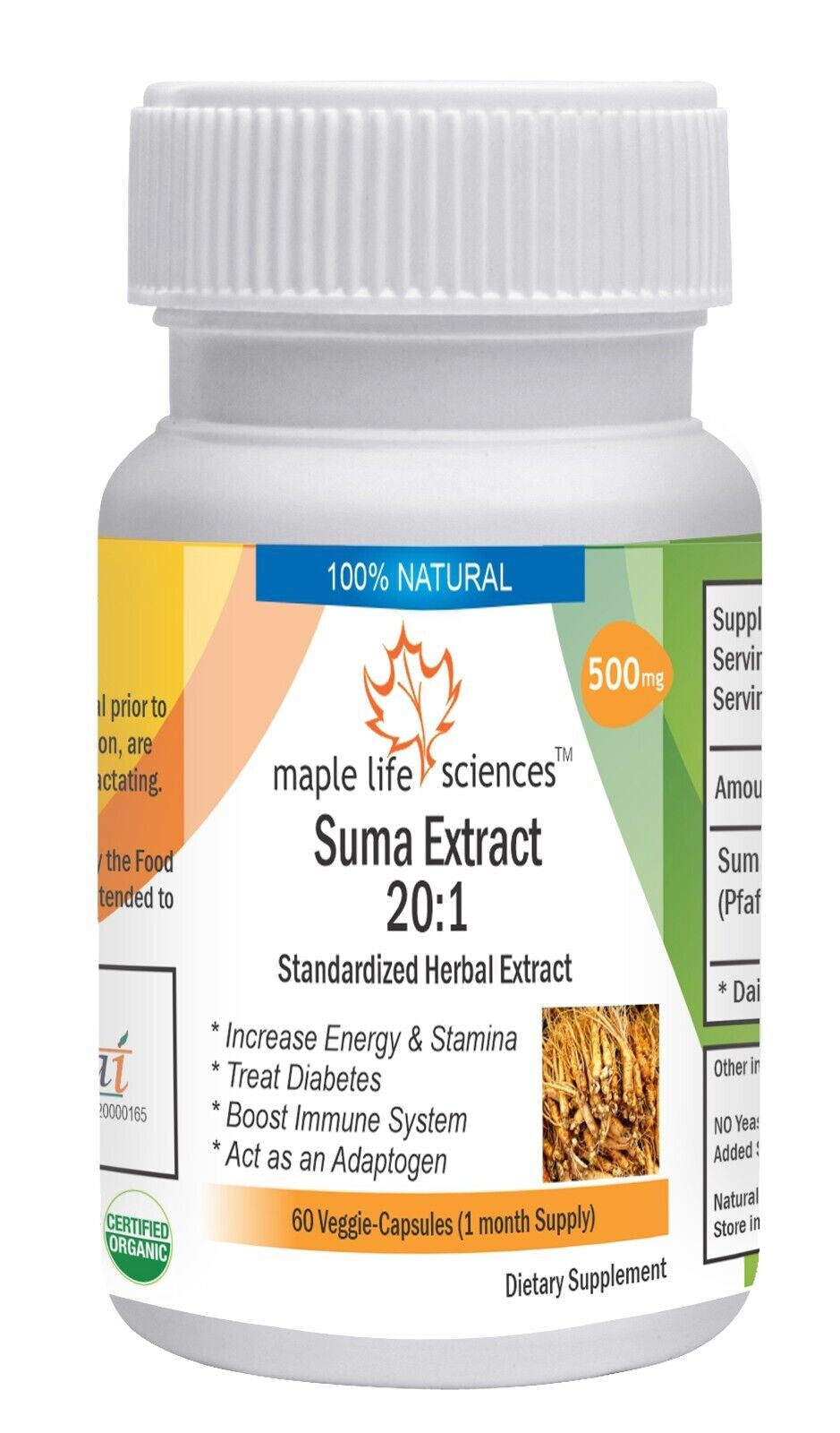 Suma 20:1 Extract Capsules Pfaffia Paniculata Extract Pfaffoside Aphrodisiac