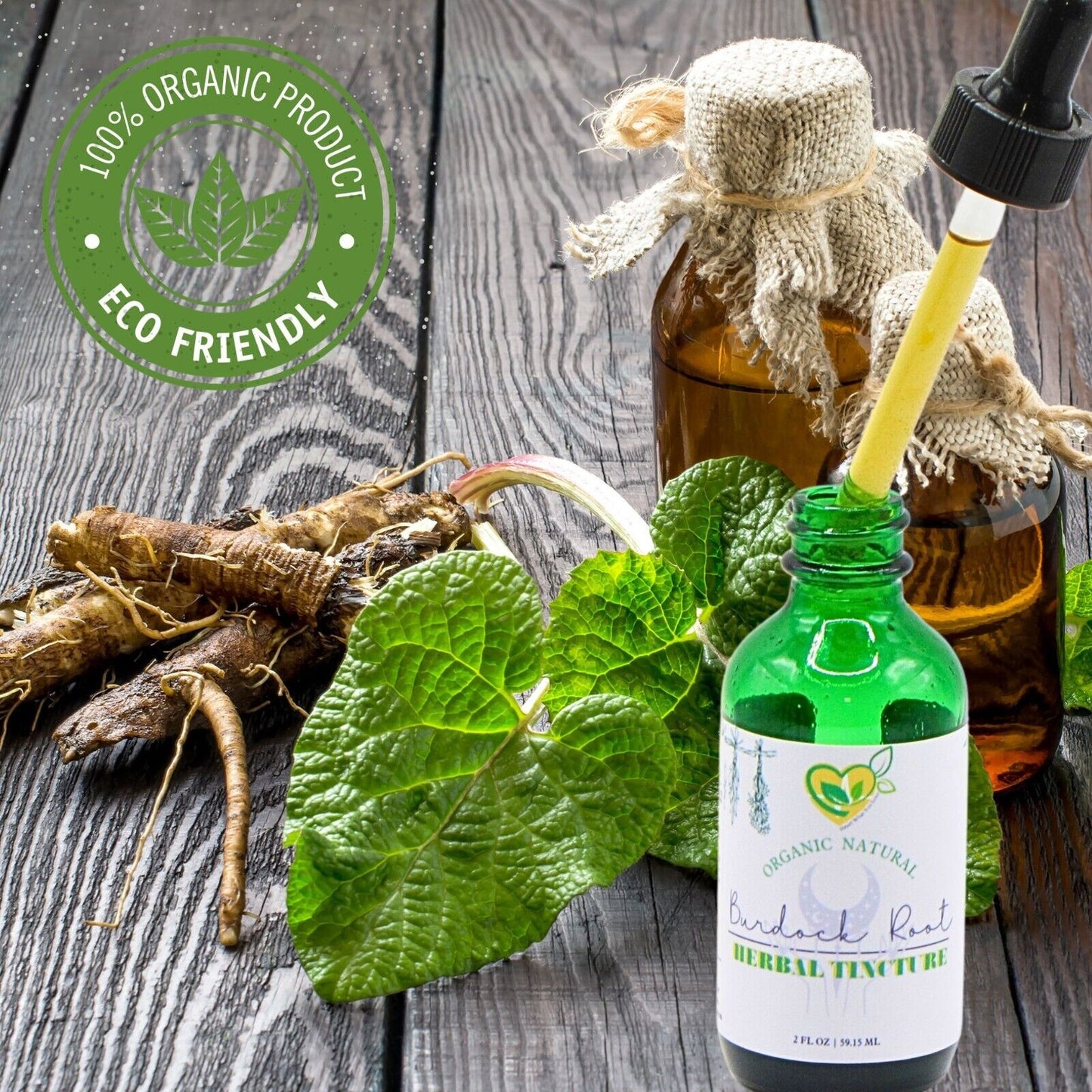 Organic Burdock Root Tincture Mega Liquid Drops Herbal Extract DETOX Plant-Base