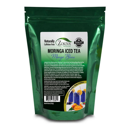 Iced Tea Moringa Mango Blues - the Perfect Nutritious Summery Treat 8Oz