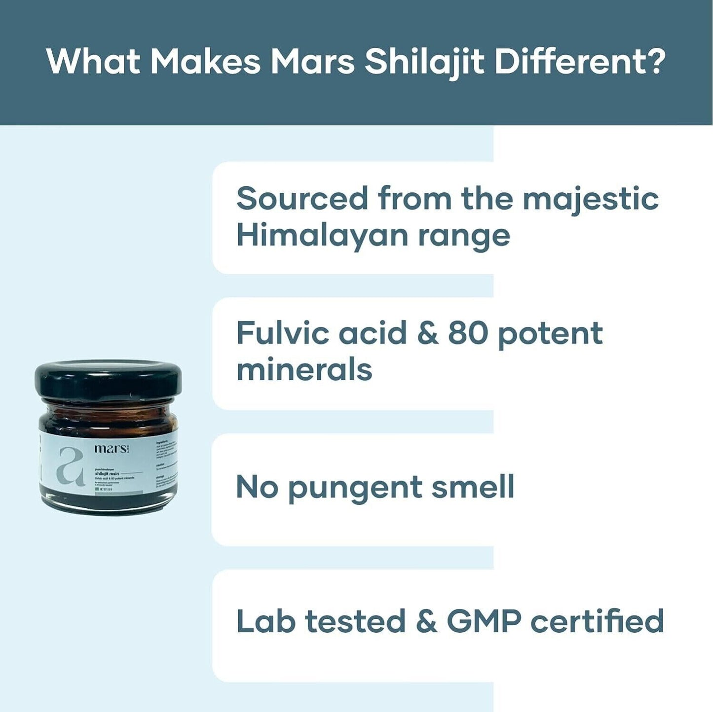 Mars by GHC 100% Pure Shilajit Resin Helps in Boosting Stamina 15Gm Pack of 1