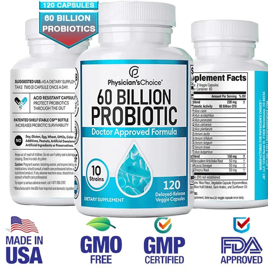 Daily Probiotic Supplement—Helps Burn Fat Metabolism and Promotes Nutrient Digestion and Gut Health for Adult Men and Women