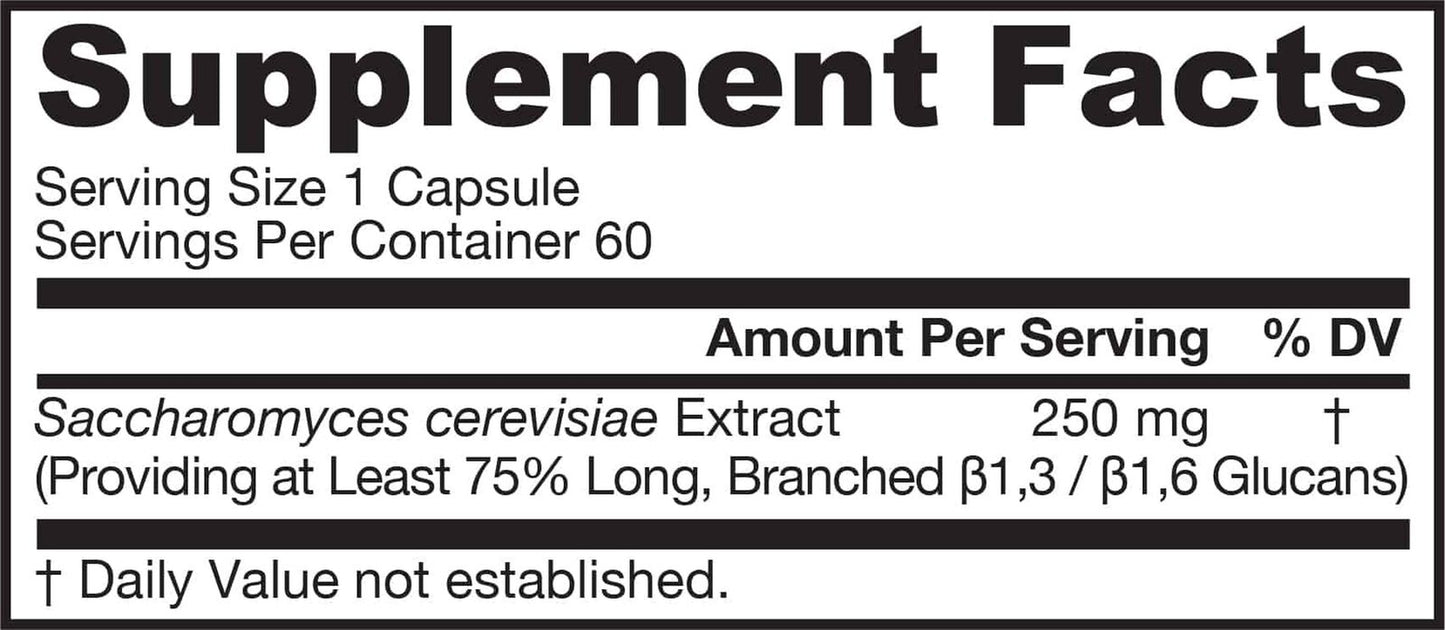 JARROW FORMULAS Beta Glucan (Immunity Support) 60 Capsules