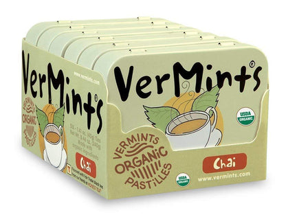 Vermints Organic Cinnamon Mints, 1.41Oz Tins (Pack of 6)