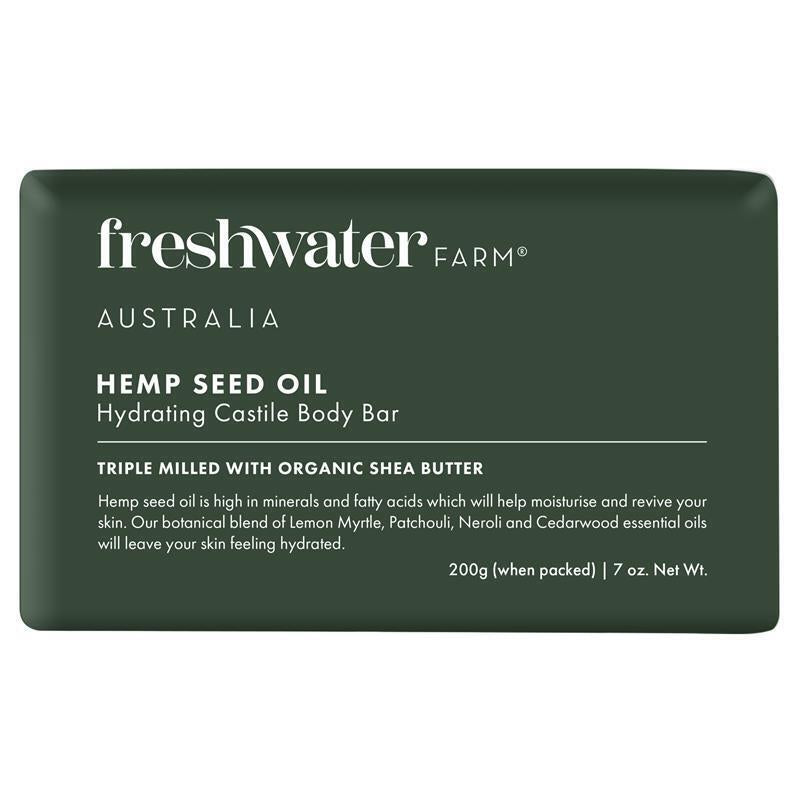 Freshwater Farm Australia Hemp Seed Oil Hydrating Body Bar 200G