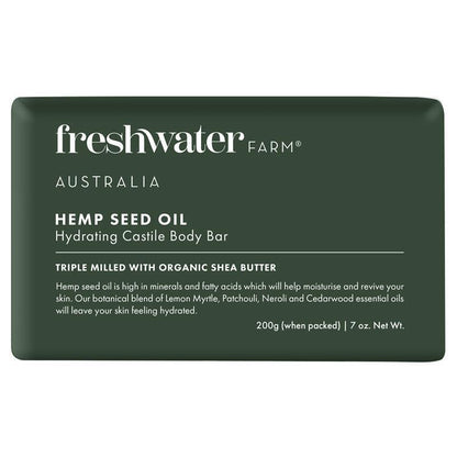 Freshwater Farm Australia Hemp Seed Oil Hydrating Body Bar 200G