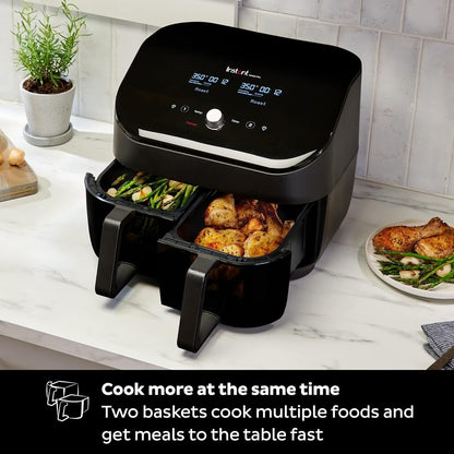 Vortex plus XL 8QT Clearcook Air Fryer, Clear Windows, Custom Programming