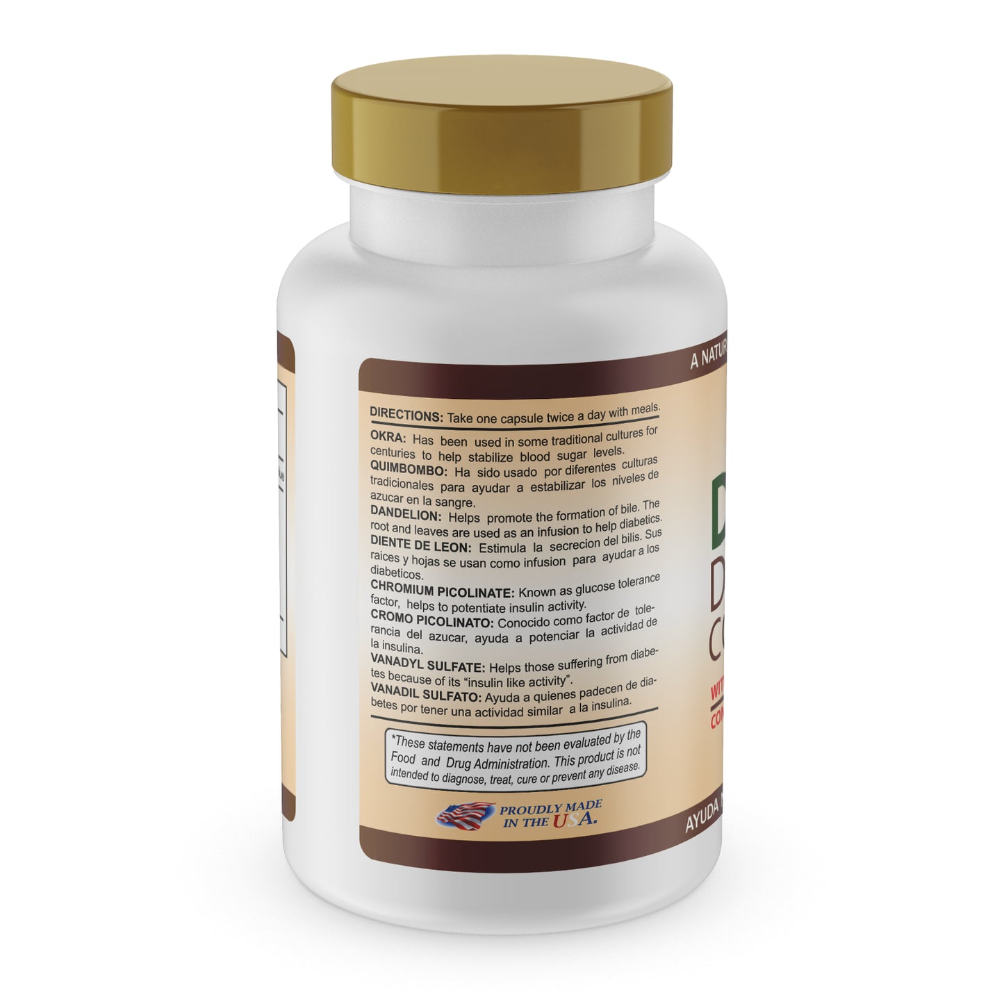 Diabetic Dietary Complex 90 Capsules Made in the USA