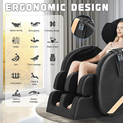 Full Body Shiatsu Massage Chair Recliner ZERO GRAVITY Back Roller Air Pressure