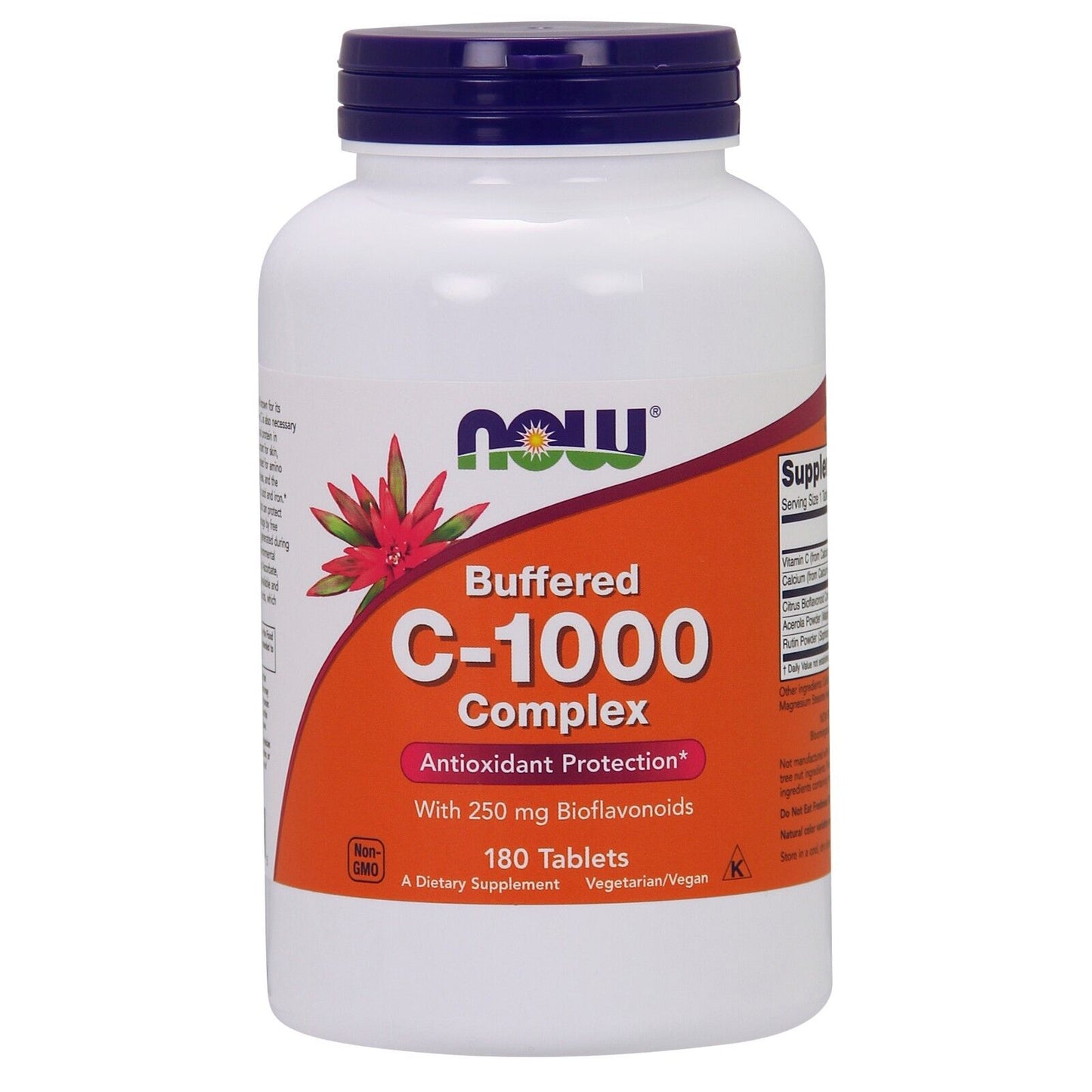 NOW Foods Vitamina C-1000 Complejo, Tamponado, 180 Tabletas