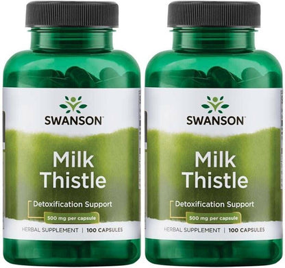 Swanson Milk Thistle 500 Mg 2 X 100 Capsules