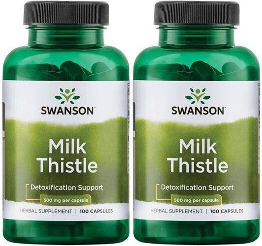 Swanson Milk Thistle 500 Mg 2 X 100 Capsules