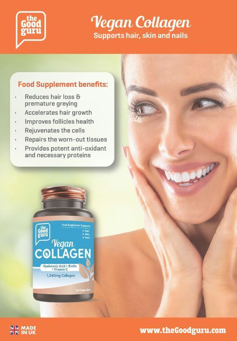 The Good Guru VEGAN COLLAGEN - Hyaluronic Acid, Biotin & Vitamin C