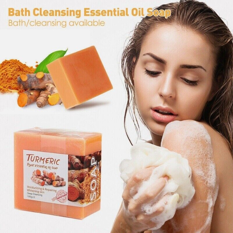 Tumeric Soap Skin Whitening Dark Spots Lightening Acne Brightening Turmeric