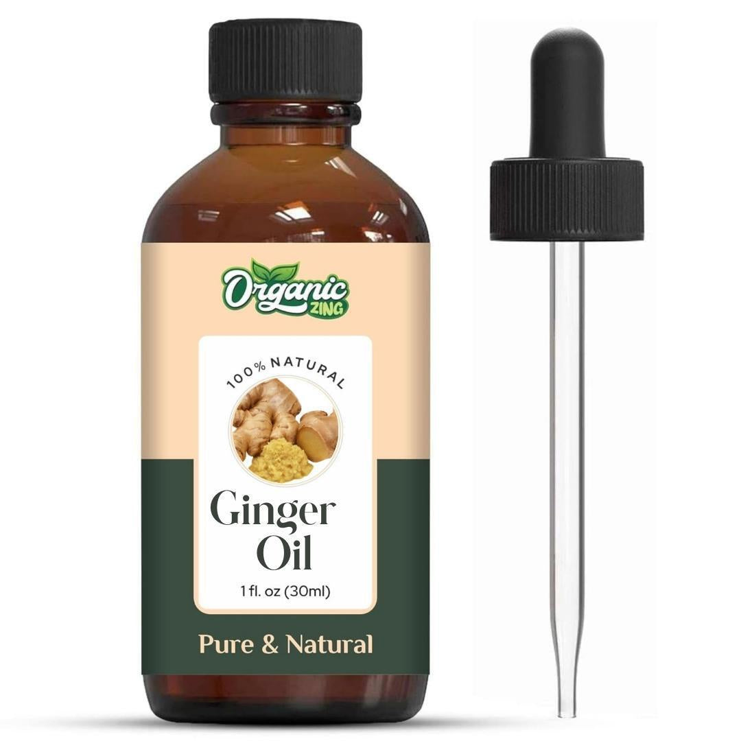 Organic Zing Ginger 100% Pure & Natural Essential Oil - {30Ml/1.01 Fl Oz}.