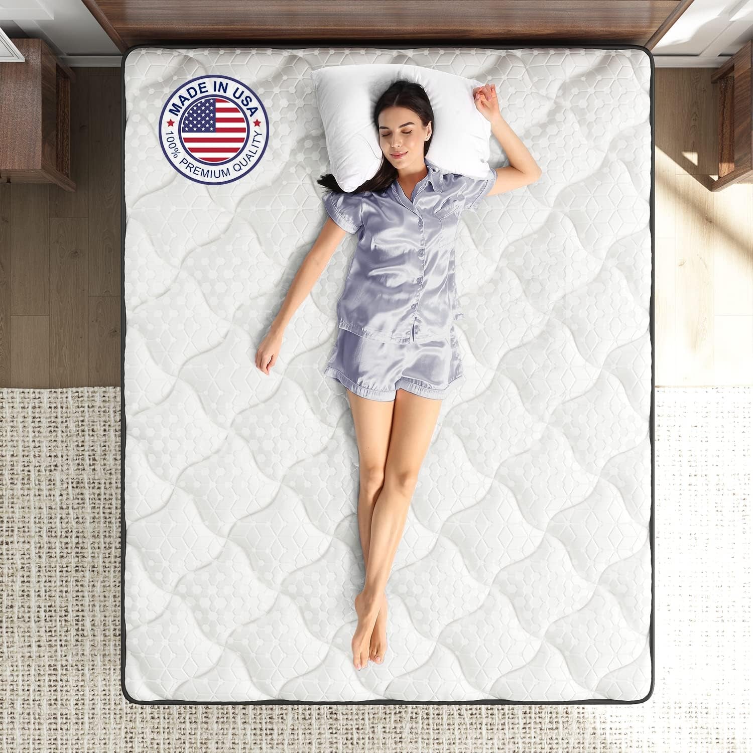 King Mattress in a Box 12 Inch Bamboo & Gel Infused Memory Foam Pocket Spring Hy