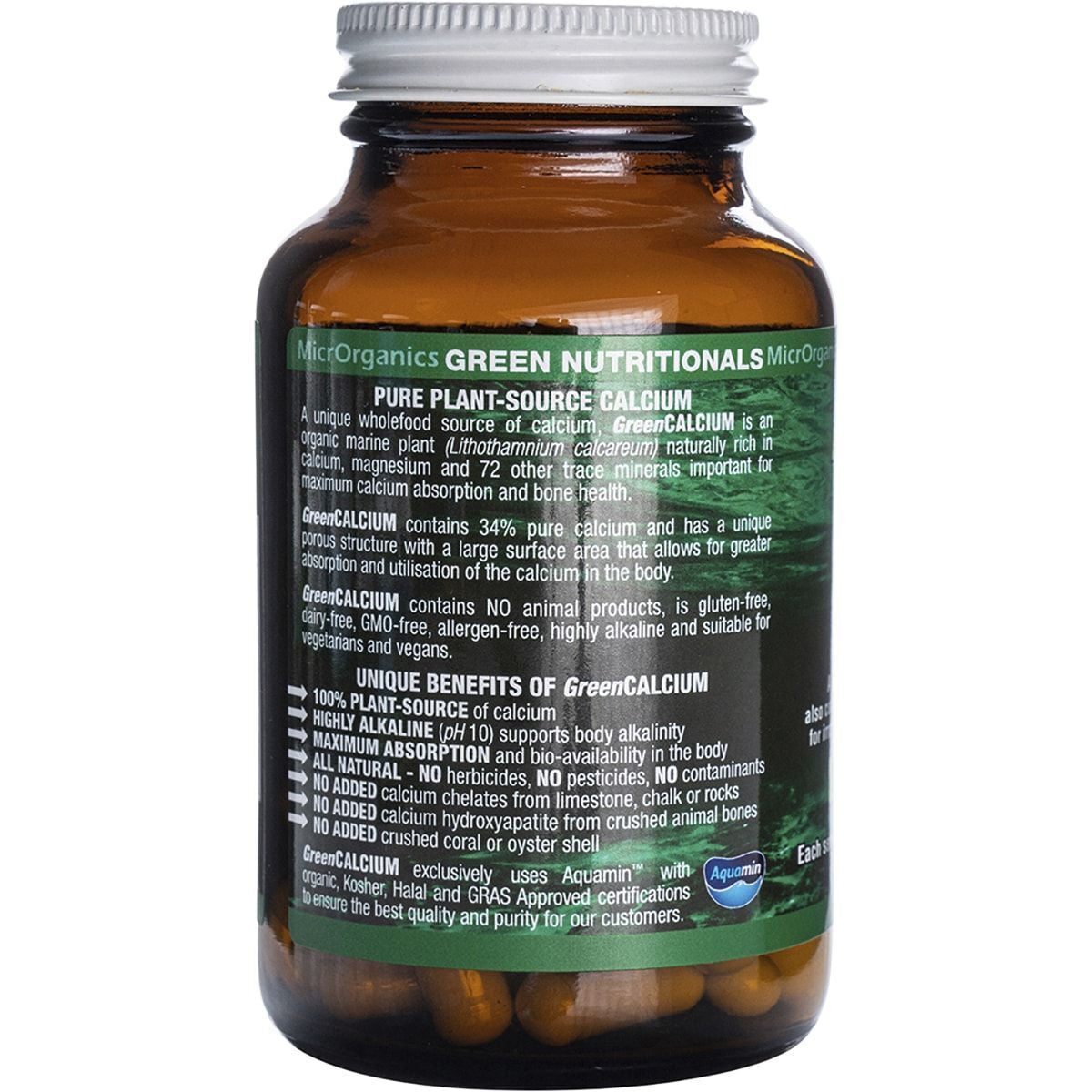 GREEN NUTRITIONALS Green Calcium Vegan Capsules (600Mg) 60